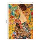 Puzzle adulti 1000 piese Gustav Klimt - Lady with a Fan -34529