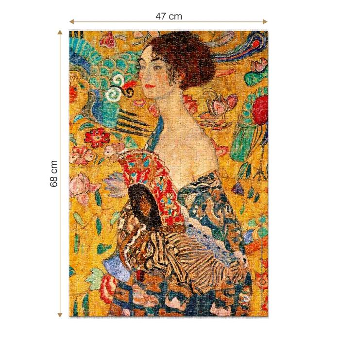 Puzzle adulti 1000 piese Gustav Klimt - Lady with a Fan -34529