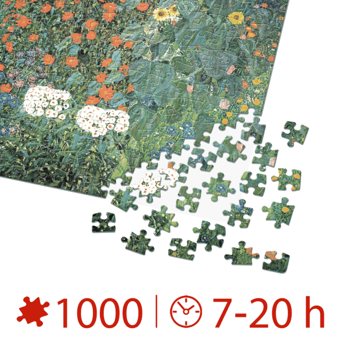 Puzzle adulți 1000 piese Gustav Klimt - Farm Garden with Sunflowers -34722