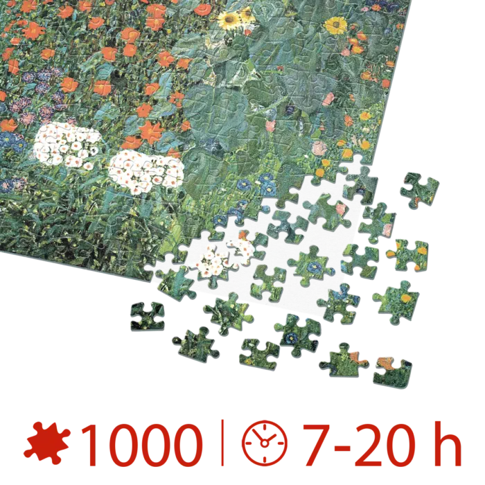 Puzzle adulți 1000 piese Gustav Klimt - Farm Garden with Sunflowers -34722