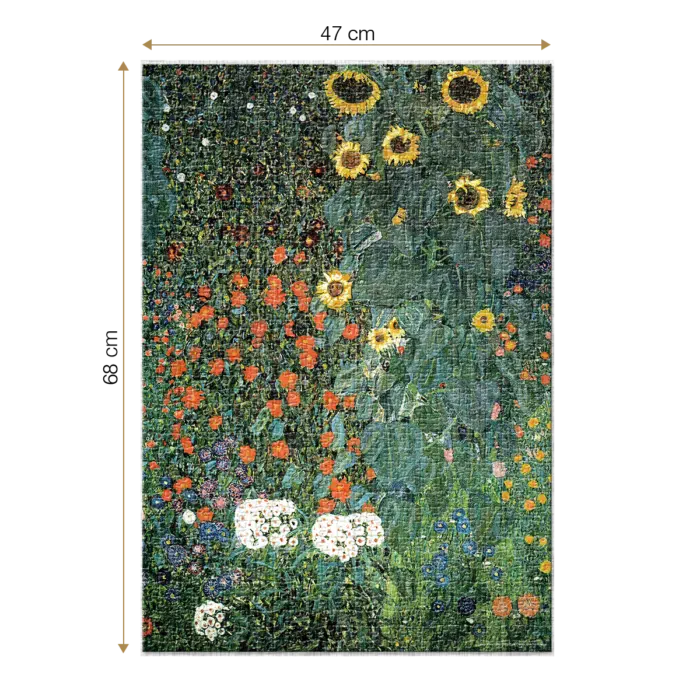 Puzzle adulți 1000 piese Gustav Klimt - Farm Garden with Sunflowers -34725