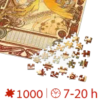 Puzzle adulți Alphonse Mucha - Zodiac - 1000 Piese-34164