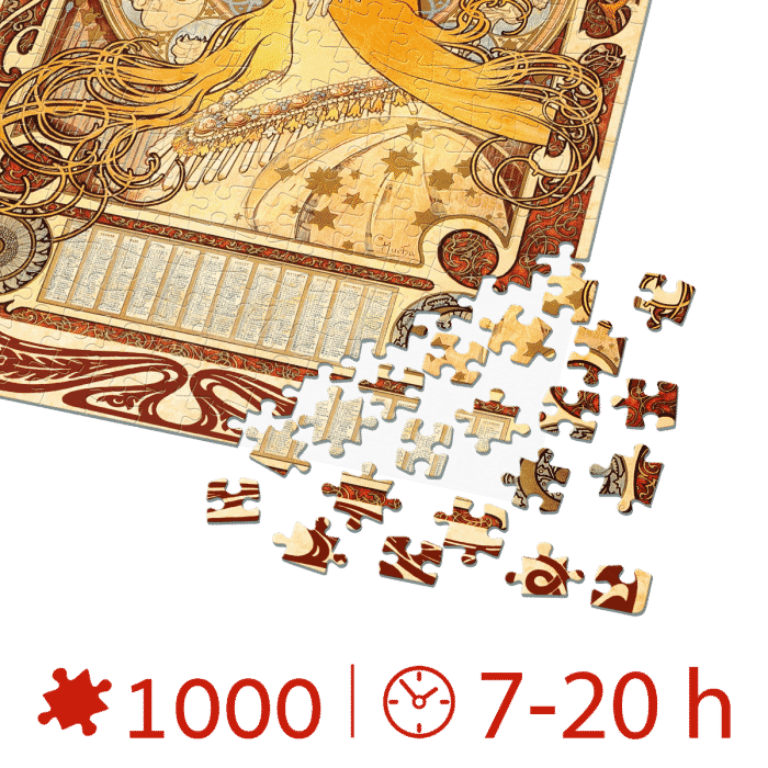 Puzzle adulți Alphonse Mucha - Zodiac - 1000 Piese-34164