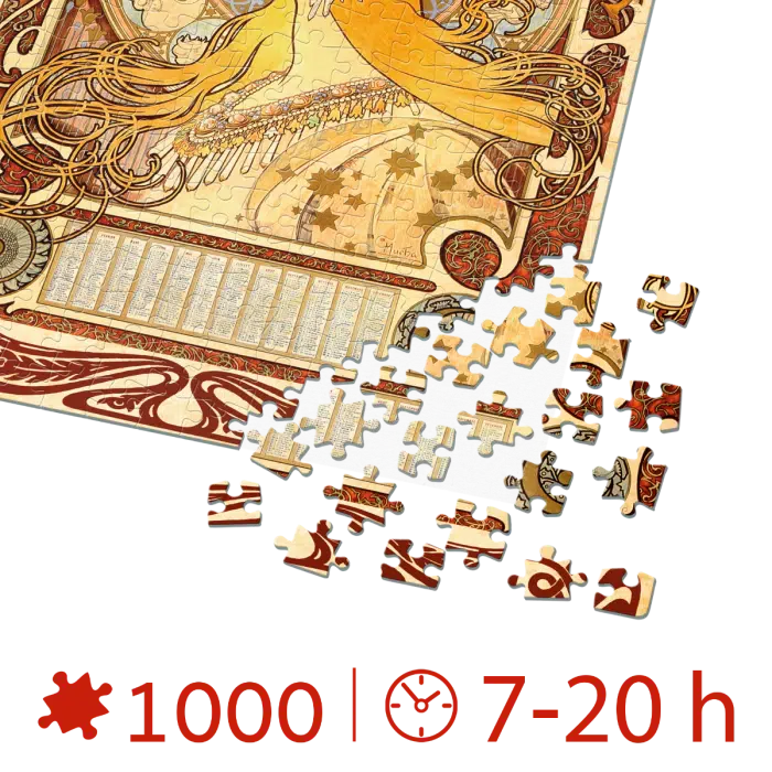 Puzzle adulți Alphonse Mucha - Zodiac - 1000 Piese-34164
