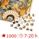 Puzzle adulți Alphonse Mucha - Biscuits Lefevre-Utile - 1000 Piese-34194