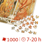 Puzzle adulți Alphonse Mucha - Moët & Chandon - Imperial and White Star - 1000 Piese-34199