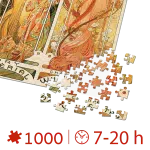 Puzzle adulți Alphonse Mucha - Moët & Chandon - Imperial and White Star - 1000 Piese-34199