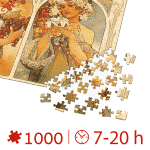 Puzzle adulți Alphonse Mucha - Fruit and Flower/Fructe și Flori - 1000 Piese-34203