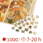 Puzzle adulți Alphonse Mucha - Fruit and Flower/Fructe și Flori - 1000 Piese-34203