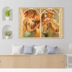 Puzzle adulți Alphonse Mucha - Fruit and Flower/Fructe și Flori - 1000 Piese-34281