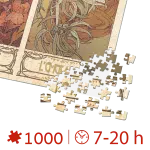 Puzzle adulți Alphonse Mucha - The Precious Stones/Pietre prețioase - 1000 Piese-34139