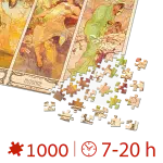 Puzzle adulți Alphonse Mucha - Seasons/Anotimpuri - 1000 Piese-34144