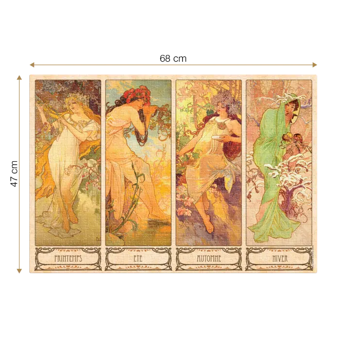 Puzzle adulți Alphonse Mucha - Seasons/Anotimpuri - 1000 Piese-34145