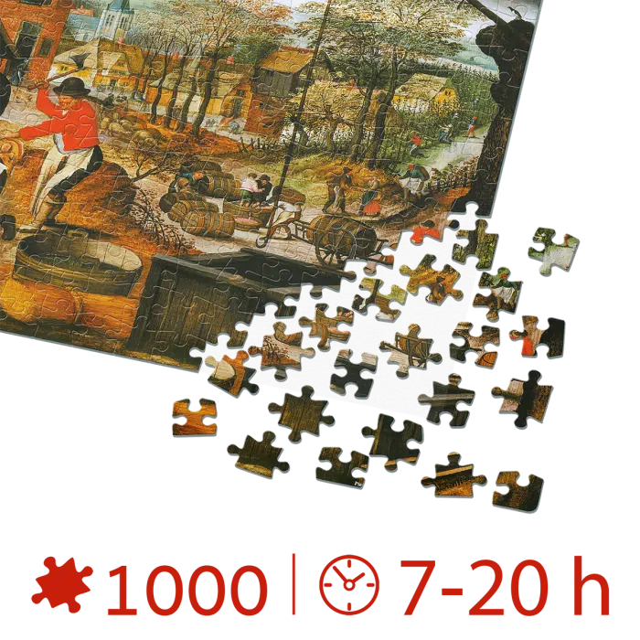 Puzzle adulți 1000 Piese Pieter Breughel cel Tânăr - Autumn/Toamna -34497