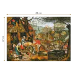 Puzzle adulți 1000 Piese Pieter Breughel cel Tânăr - Autumn/Toamna -34500