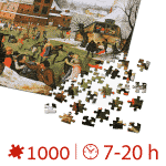 Puzzle adulți 1000 Piese Pieter Breughel cel Tânăr - Winter/Iarna -34168