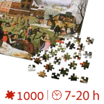 Puzzle adulți 1000 Piese Pieter Breughel cel Tânăr - Winter/Iarna -34168