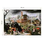 Puzzle adulți 1000 Piese Pieter Breughel cel Tânăr - Winter/Iarna -34169