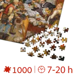 Puzzle adulți 1000 Piese Pieter Breughel the Younger - The Payment of the Tithes -34271