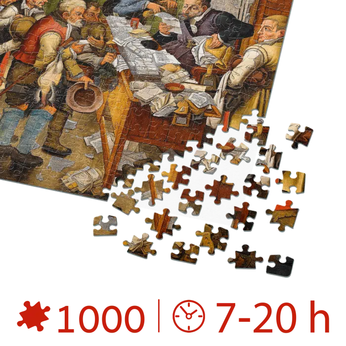 Puzzle adulți 1000 Piese Pieter Breughel the Younger - The Payment of the Tithes -34271