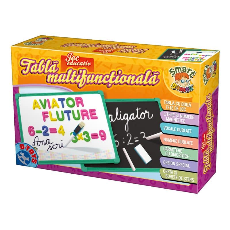 Joc Educativ - Tablă Multifuncțională Educativă cu Numere și Alfabet-0