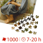 Mini puzzle 1000 piese W. A. Bouguereau - The Little Knitter-35591