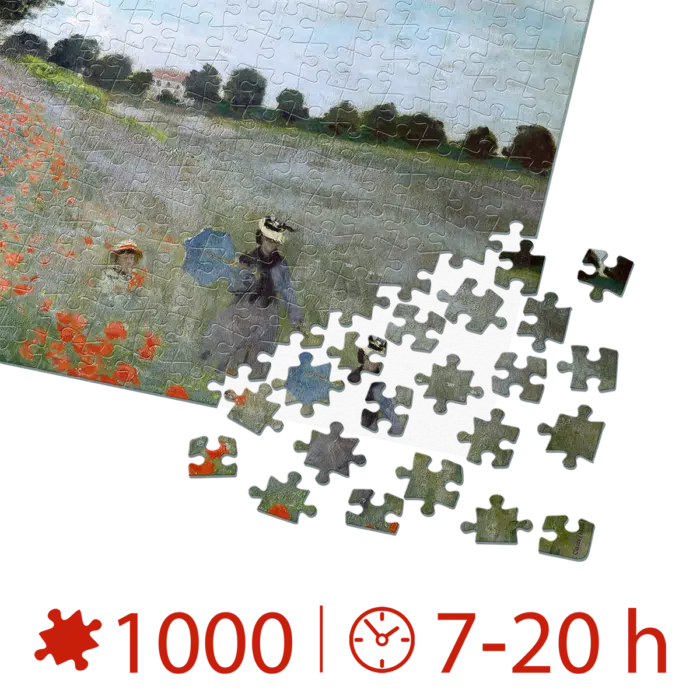 Puzzle adulti 1000 piese Claude Monet - Poppies/Maci-34601