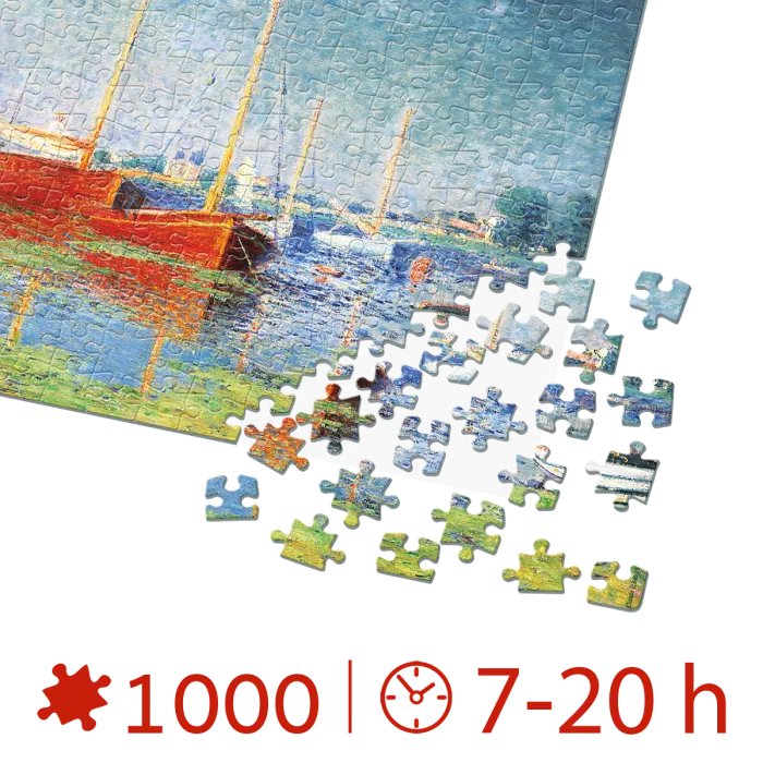 Puzzle adulti 1000 piese Claude Monet - Red Boats at Argenteuil-34877