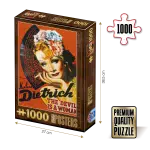 Puzzle adulți 1000 piese Vintage Posters - Marlene Dietrich, The Devil is a Woman -0