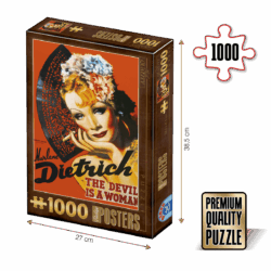Puzzle adulți 1000 piese Vintage Posters - Marlene Dietrich, The Devil is a Woman -0