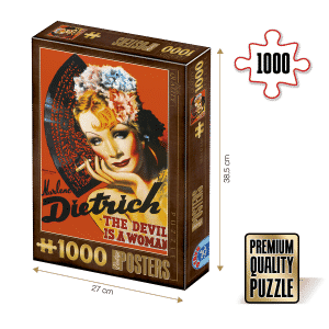 Puzzle adulți 1000 piese Vintage Posters - Marlene Dietrich, The Devil is a Woman -0