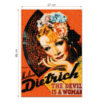 Puzzle adulți 1000 piese Vintage Posters - Marlene Dietrich, The Devil is a Woman -34958