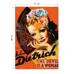 Puzzle adulți 1000 piese Vintage Posters - Marlene Dietrich, The Devil is a Woman -34958