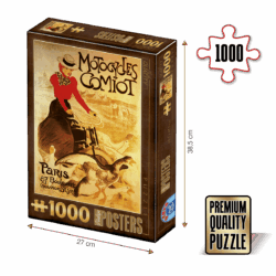 Puzzle adulți 1000 piese Vintage Posters - Motocycles Comiot-0