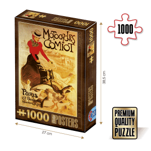 Puzzle adulți 1000 piese Vintage Posters - Motocycles Comiot-0