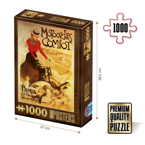 Puzzle adulți 1000 piese Vintage Posters - Motocycles Comiot-0
