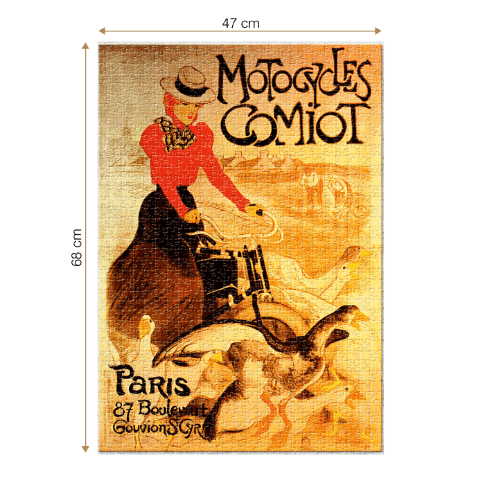 Puzzle adulți 1000 piese Vintage Posters - Motocycles Comiot-34928