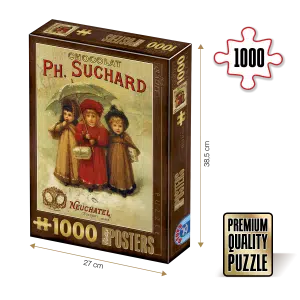 Puzzle adulți 1000 piese Vintage Posters - Chocolat Ph. Suchard-0