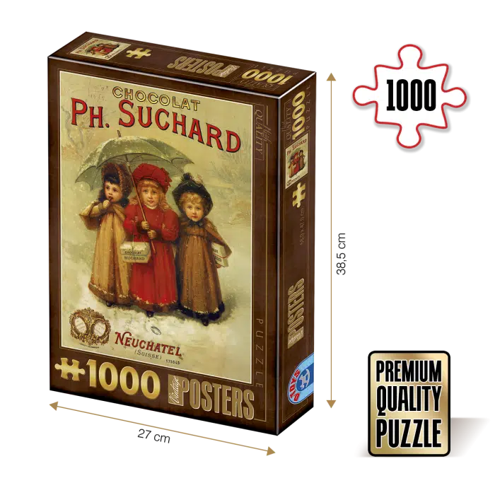 Puzzle adulți 1000 piese Vintage Posters - Chocolat Ph. Suchard-0