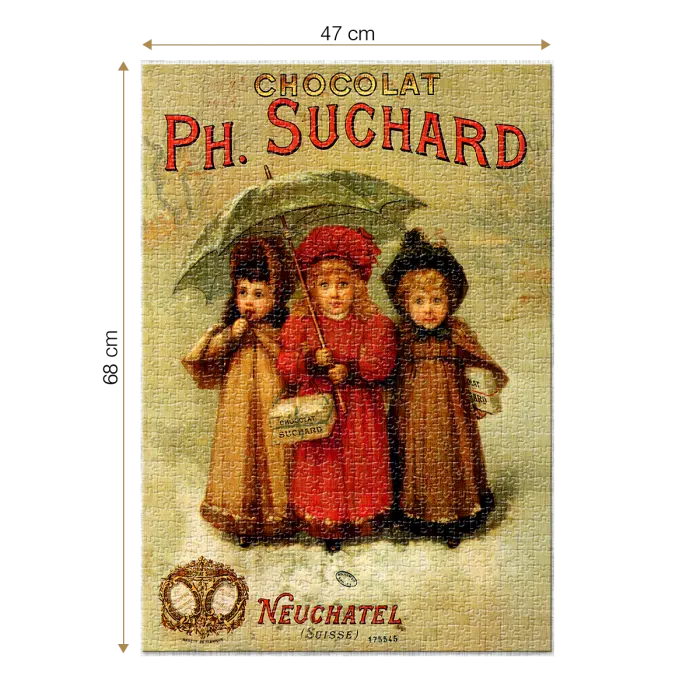 Puzzle adulți 1000 piese Vintage Posters - Chocolat Ph. Suchard-34934