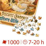 Puzzle adulți 1000 piese Vintage Posters - Biscuits Champagne Lefèvre-Utile-34937