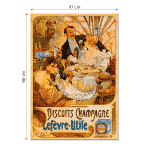 Puzzle adulți 1000 piese Vintage Posters - Biscuits Champagne Lefèvre-Utile-34940