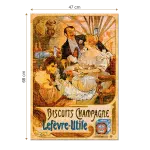 Puzzle adulți 1000 piese Vintage Posters - Biscuits Champagne Lefèvre-Utile-34940