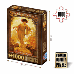 Puzzle adulți 1000 piese Vintage Posters - Champagne Pommery-0