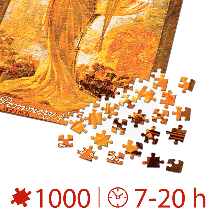 Puzzle adulți 1000 piese Vintage Posters - Champagne Pommery-34943