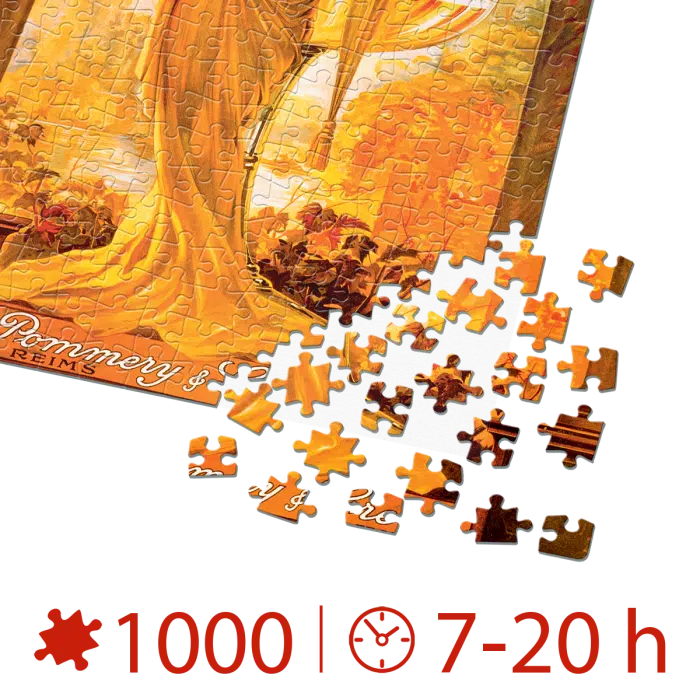 Puzzle adulți 1000 piese Vintage Posters - Champagne Pommery-34943