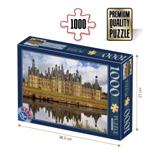 Puzzle adulți 1000 piese Castele Franceze - Castel Chambord-0