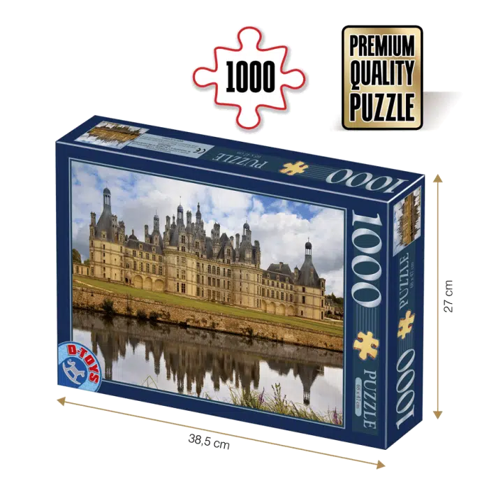 Puzzle adulți 1000 piese Castele Franceze - Castel Chambord-0
