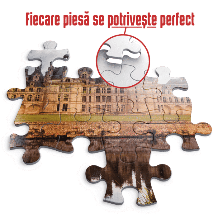 Puzzle adulți 1000 piese Castele Franceze - Castel Chambord-35304