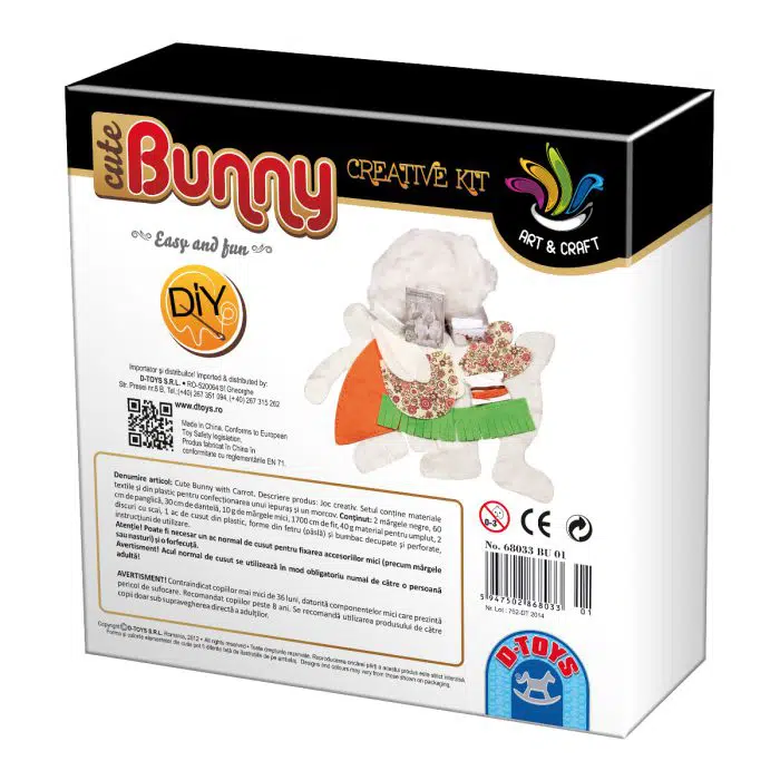 Joc Creativ - Cute Bunny - Set creație iepuraș cu morcov-26347